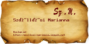 Szőllősi Marianna névjegykártya